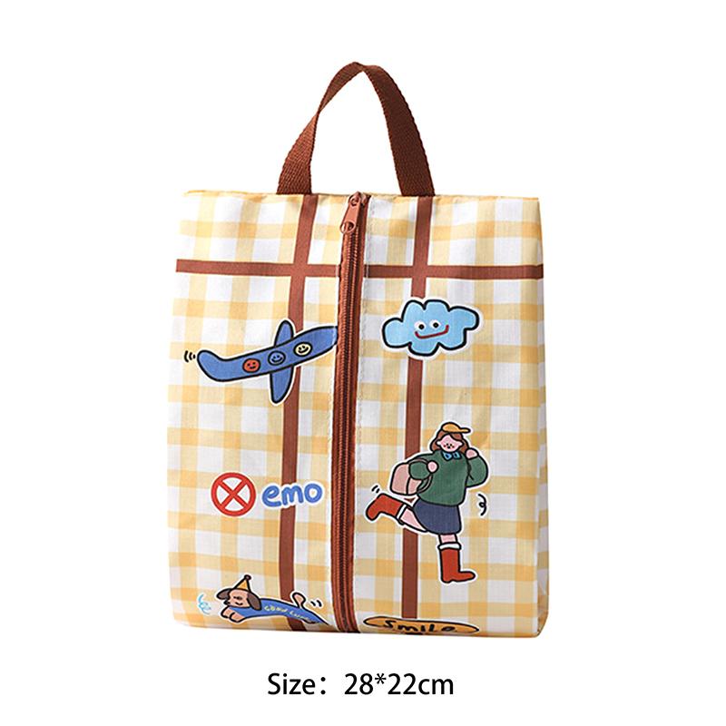 Cute Travel Storage Bag Large Capacity Waterproof Cartoon Portable Clothes Underwear Shoes Luggage Storage Bag With Zipper