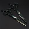 6.0 Inch Green Paint, Neptune Hair Scissors Straight Cutting Teeth Scissors Thin Cutting Hair Salon Special Foreign Trade Explosion