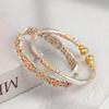 Chinese-Style Retro Colored Enamel Bracelets For Women Flower Pattern Traditional Techniques Luxury Jewelry Gift