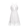 Abito lungo da donna in pizzo con scollo a V e schiena scoperta