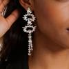 Elegant Rhinestone Tassel Earrings: Light Luxury & High-End Design for Women