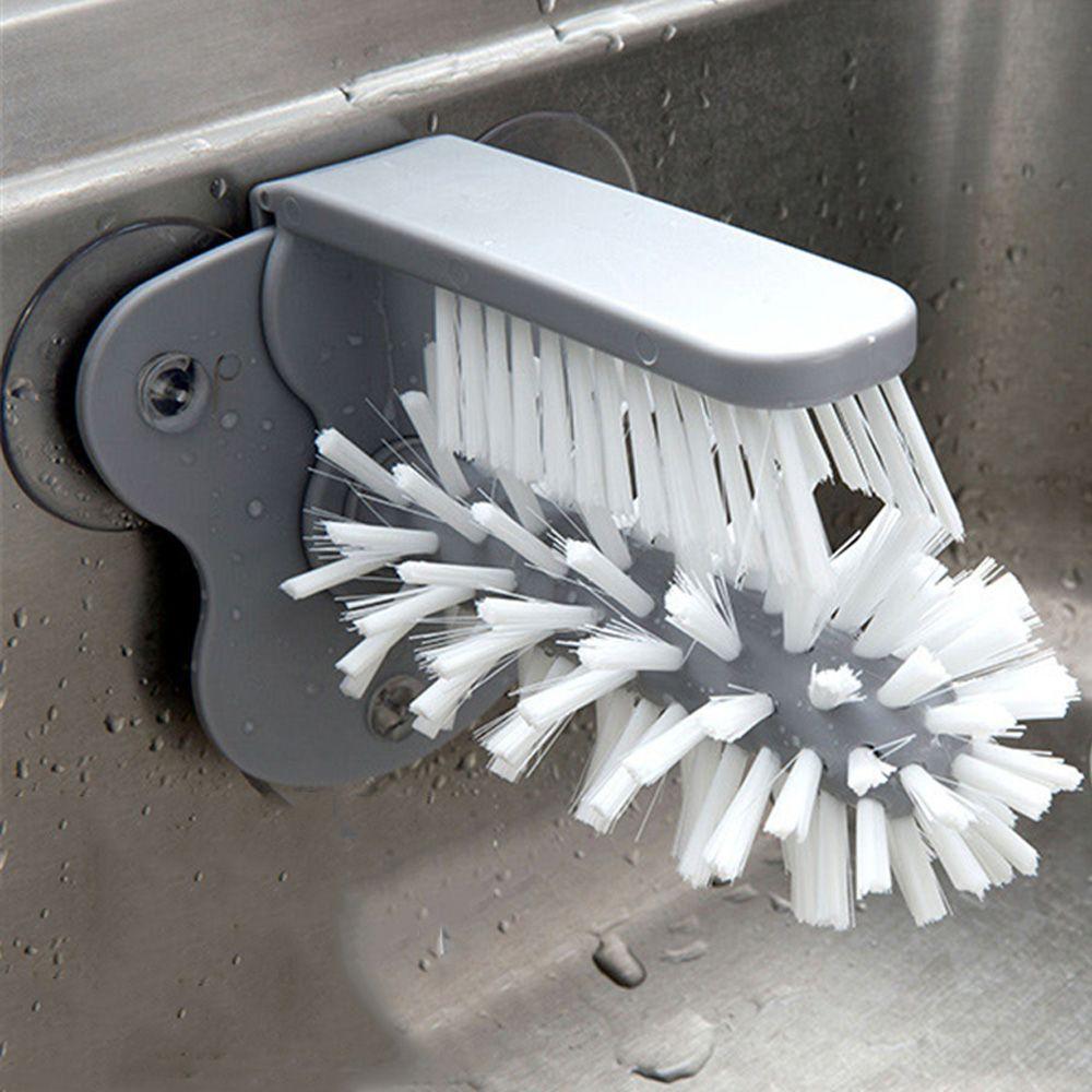 Detachable Sucker Cup Brush 2 In 1 Water Bottles Cleaner Durable Cup Scrubber  Wine Glass