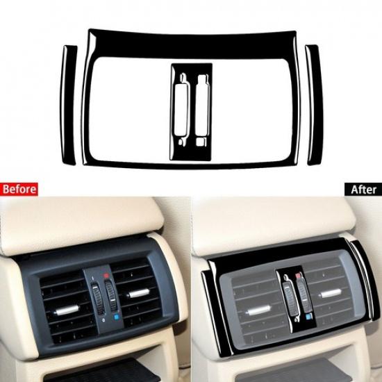 Glossy Piano Black Rear Air Vent Outlet Panel Cover For BMW X3 X4 F25 F26 11-17