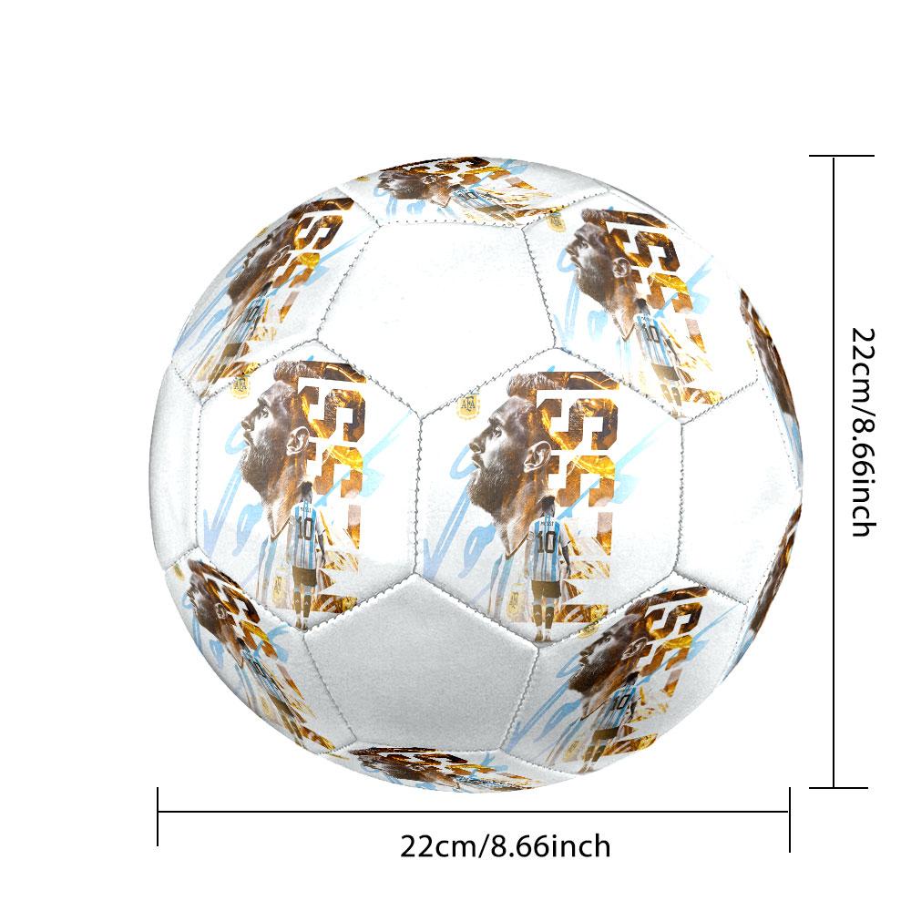 1PZ Pallone da Calcio Messi Athletic Power taglia 5 Pallone da Calcetto PrahaColorato Per Tutte le Età Cucito a Macchina PVC Pronto per la Competizione Resistente Alto Rimbalzo