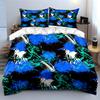 Abstract Blue Splash Design Set Bedding Set with 1 Duvet Cover 2 Pillowcases Single Double King Queen, Gift