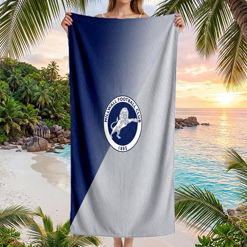 Asciugamano da Spiaggia Millwall Football Morbido Microfibra Asciugamano Estivo Asciugatura Rapida Assorbente per Spiaggia Piscina Viaggio