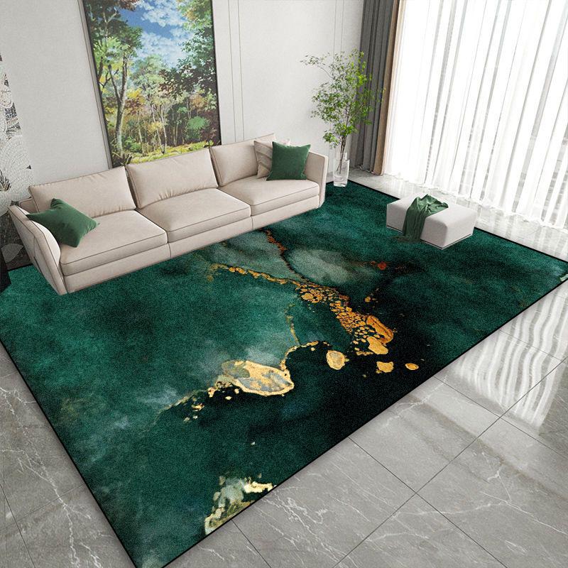 Einfache Dekoration Zuhause Grüne Teppiche Wohnzimmer Leichter Luxus Teppiche Modern Diele Sofabereich Fußmatte Schlafzimmer Bettseite Lounge-Teppich