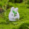 1pcs Kawaii Luminous Animals Car Ornaments for Jewelry Making Findings Resin Fat Rabbit Doll Flatback Diy Garden Home Decor