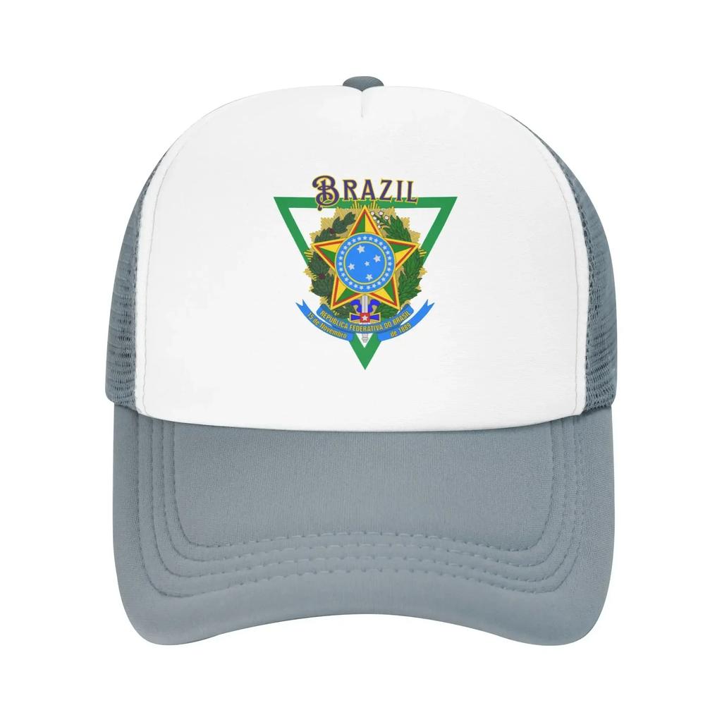 Brazil Emblem Pool Party Mesh Baseball Caps Women High-end Female Beach Sun Hat Trucker Cap