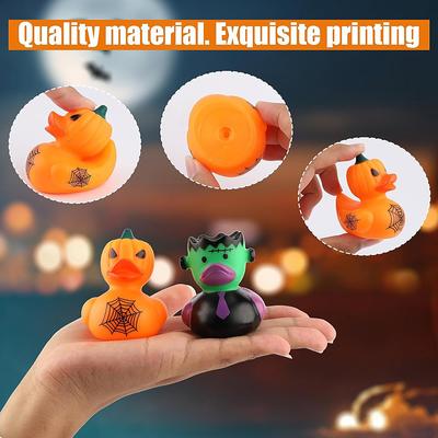 5 Stück Halloween-Gummi-Enten in Großpackung, Enten, Auto-Dekoration für Süßes oder Saures, Halloween, Goodie Bag Füller, Party-Geschenke, Spielzeug