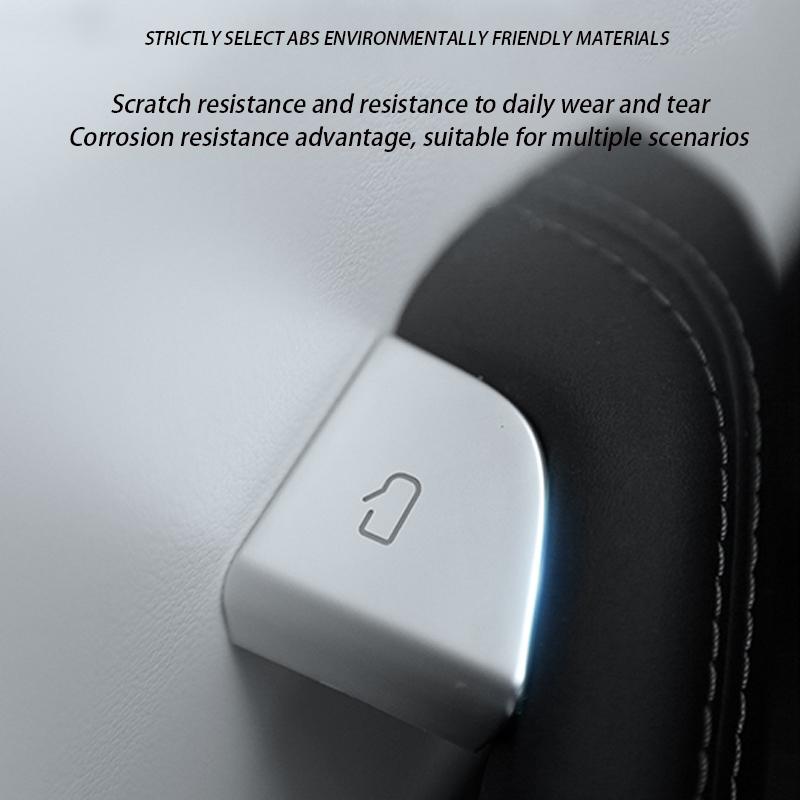 For Tesla Model 3 Highland Model Y Juniper/Launch 2025 Car Open Door Button Stickers 4X Handle Cover Interior Protection Trim