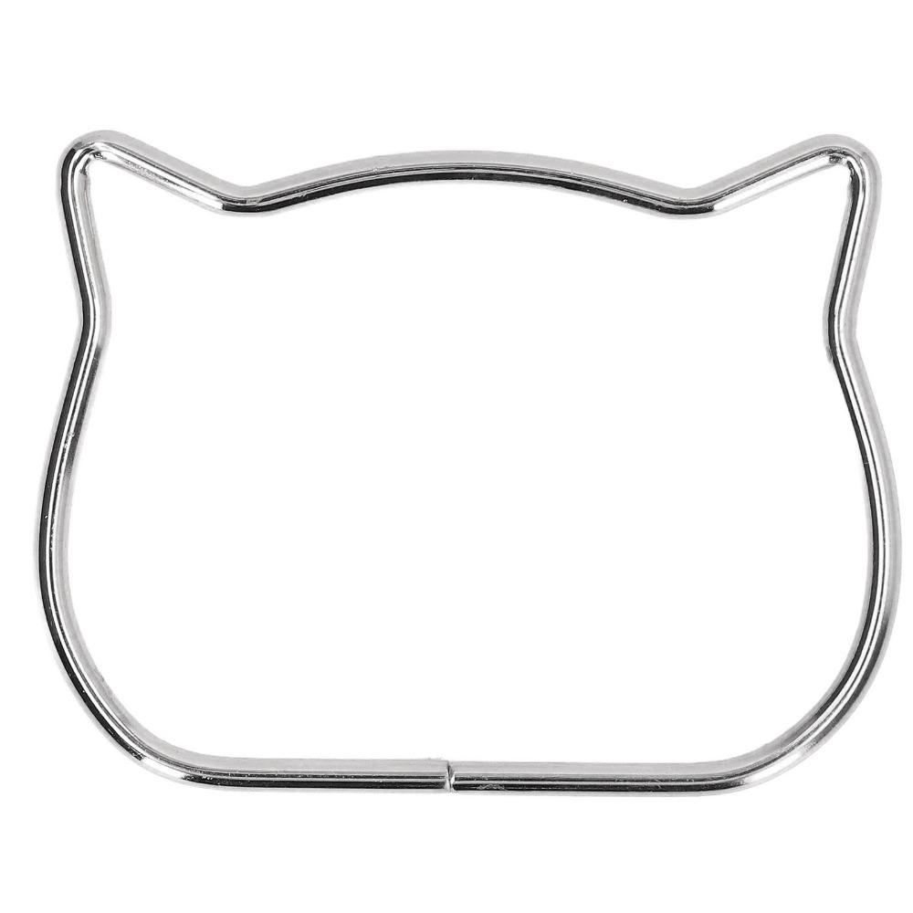 2 Stück Gepäckzubehör Metall-Handtaschengriff Gold Silbernes Taschengestell Katzenkopf Metall-Handtaschengriff Handgefertigte Gewebte Tasche