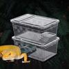 Reptile Tank Insect Spiders Tortoise Lizard Plastic Transparent Reptile Breeding Box Vivarium With Balcony Feeding Supplies