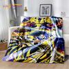 Animacinis Saint Seiya 3D Retro Anime HD Minkšti pledai, Šiltas flanelinis pledas piknikui, lovoms, sofai, namams, miegamajam, dovanos vaikams