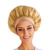 New Satin Wide Brim Nightcap Silky Bonnet Hair Wrap for Sleeping Sleep Cap With Elastic Soft Band Styling Cap Hair Wrapping Tool
