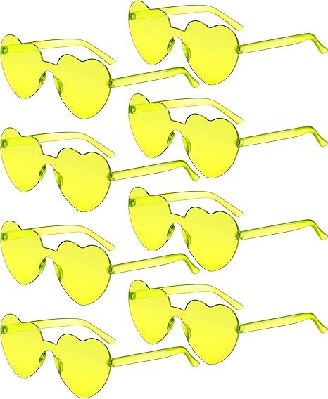 10 Pcs Heart-Shaped Glasses Party Favors, Plastic Novelty Eyewear, For Weddings, Birthdays, Anniversaries, Bachelor Parties
