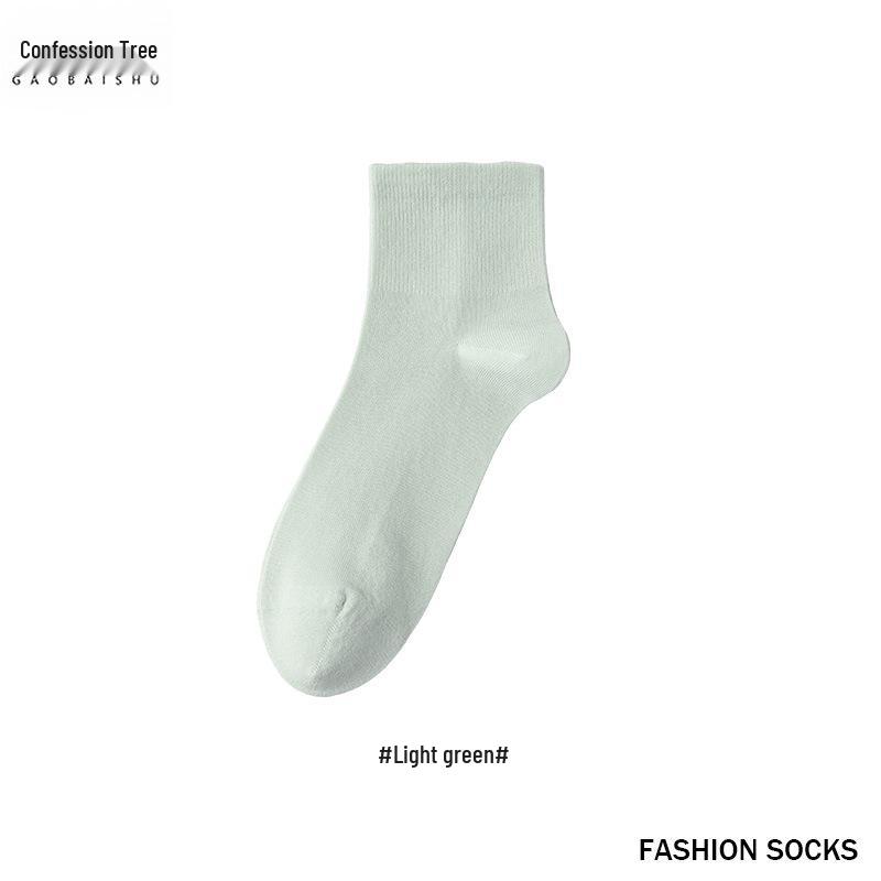 Women's Five-Toe Breathable Cotton Socks - Autumn/Winter Mid-Calf, Sweat-Absorbent, Candy Colors