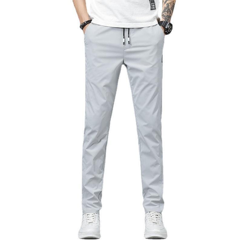 Bő, gyorsan száradó, légáteresztő nadrág jégselyem légáteresztő melegítőnadrág nyári vékony kényelmes férfi alkalmi nadrág férfi