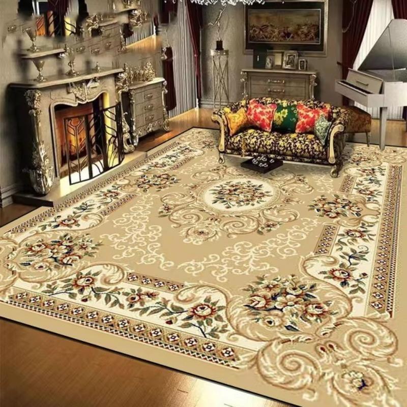 Koberce v evropském stylu červené barvy pro obývací pokoj, velký rozměr, pratelné, luxusní koberce do salonku, rohožka ke vstupním dveřím, protiskluzové, dekorativní rohožky do ložnice