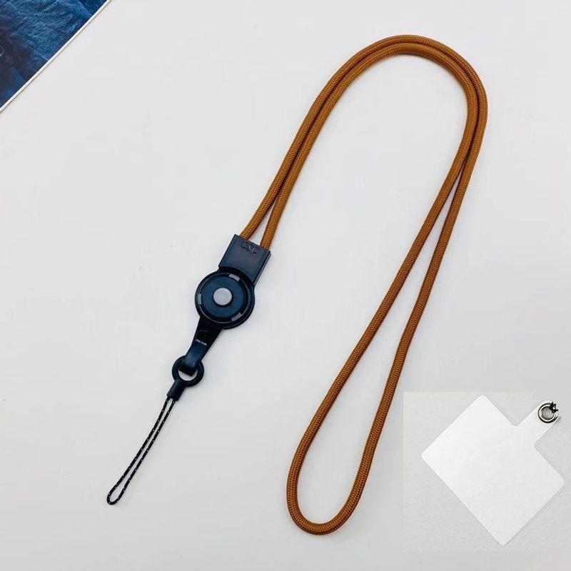 Durable Multi-functional Woven Mobile Phone Lanyard with Detachable Finger Ring and Badge Holder