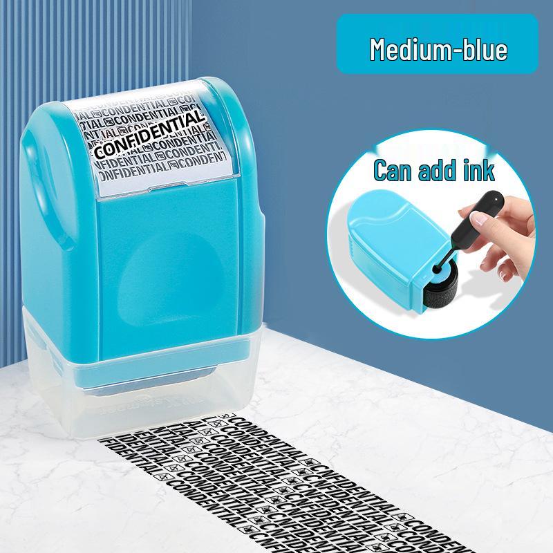 Privacy Seal Roller Stamp: Jumbled Code Address Protection Pen