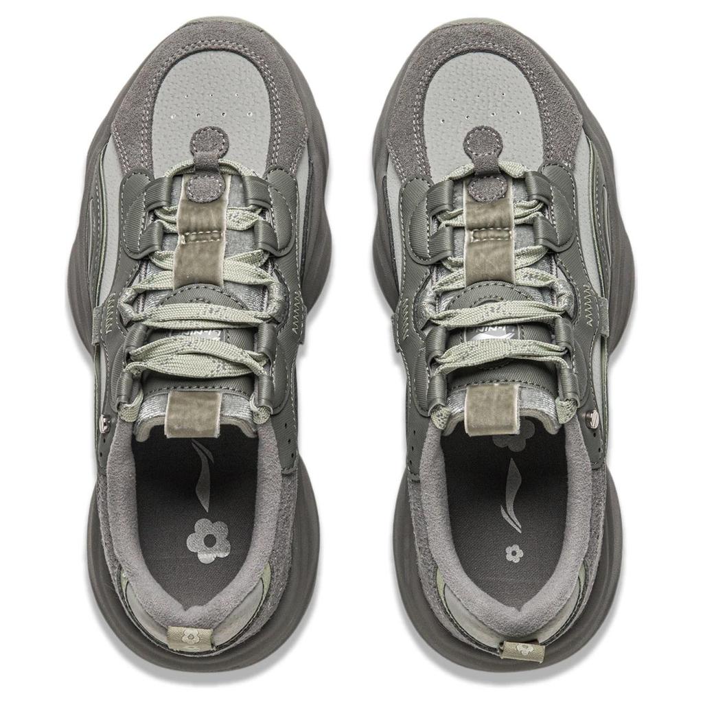 New LiNing Honey V2 Anti-Slip Wear-Resistant Low-Top Casual Shoes Women's Gray AGCU414-2