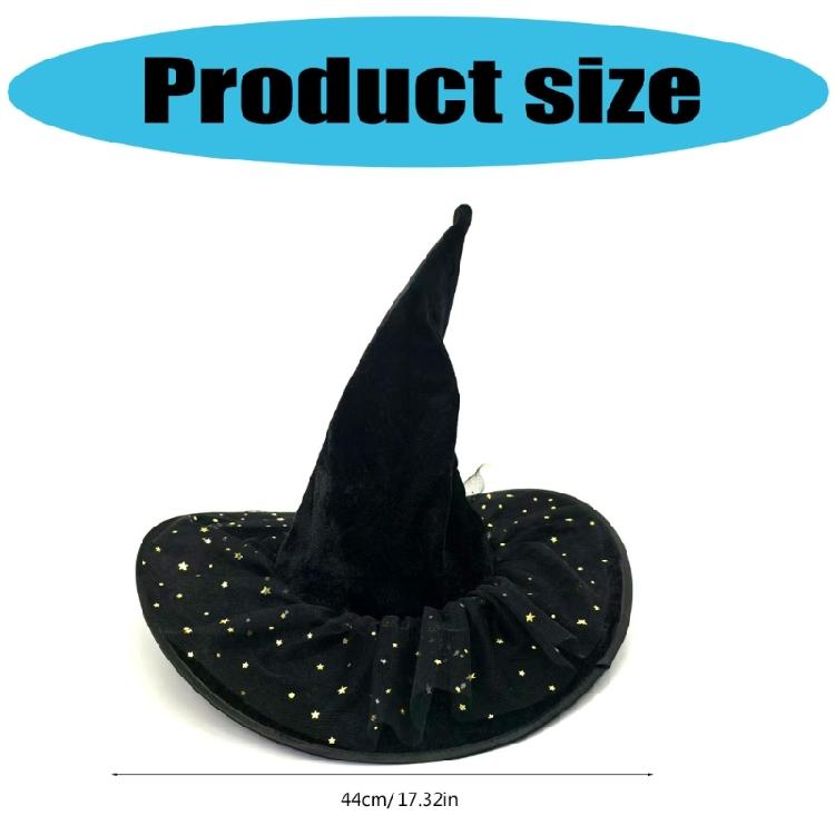 Halloween Witch Hat Wizard Hats for Women Girls Gifts Halloween Cosplay Costume Masquerade Carnival Party Decorations