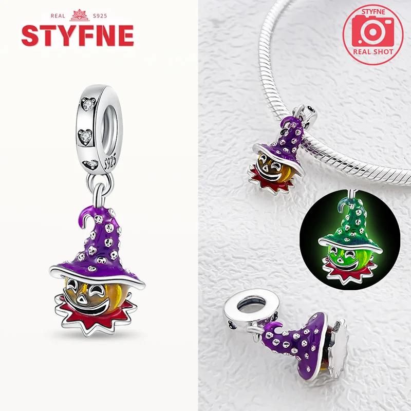 Copperluminous Pumpkin Skull Beads Charm Diy Halloween Series Suitable For Original Bracelet For Women Jewelry