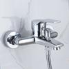 Chrome Bathroom Faucets Bathtub Facuet Wall Mounting Cold and Hot Shower Faucet Dual Spout Single Handle Mixer Tap