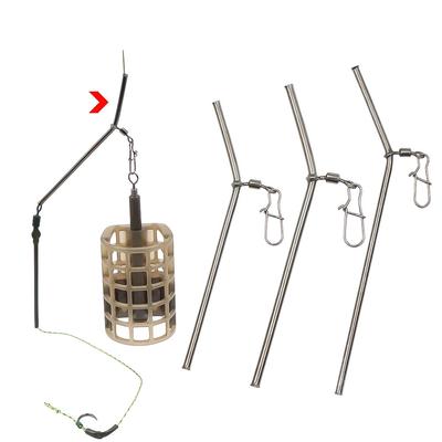 5PCS Petit Tube Cuivre Équilibreur Carpfishing Ligne Groupe Connecteur Équilibreur Anti-Emmêlement Accessoires Matériel de Pêche