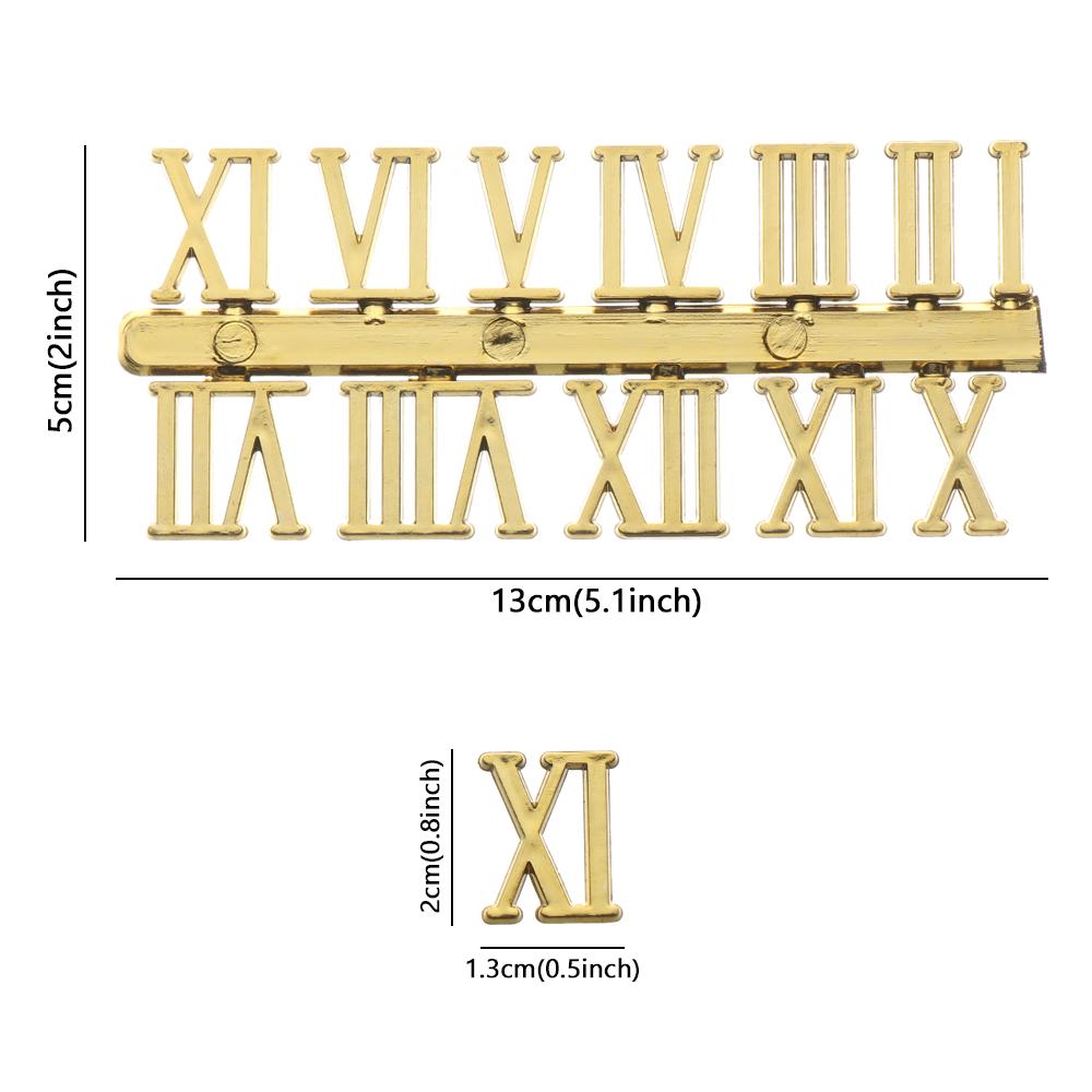 1Set Roman Numerals Quartz Clock Parts Arabic Number Clock Bell Accessories DIY Handmade Replacement Gadget Digital Repair Tools