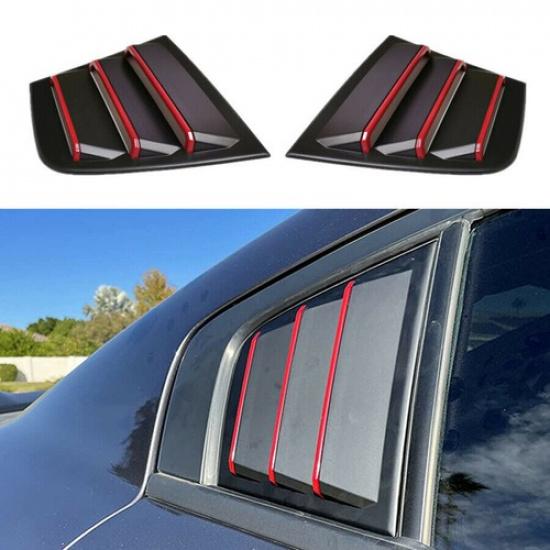 2PCS Rear Side Window Louver Vent Cover Trim For Dodge Charger 2011-2020 2021