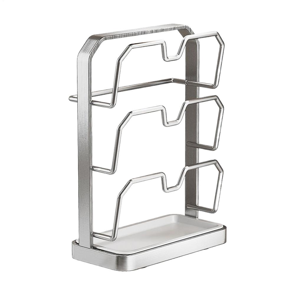 Pot Lid Rack Pan Top Holder Stand Vertical Pot Top Storage Rack For Kitchen Countertop Dining Restaurant Cabinet Sink Pantry