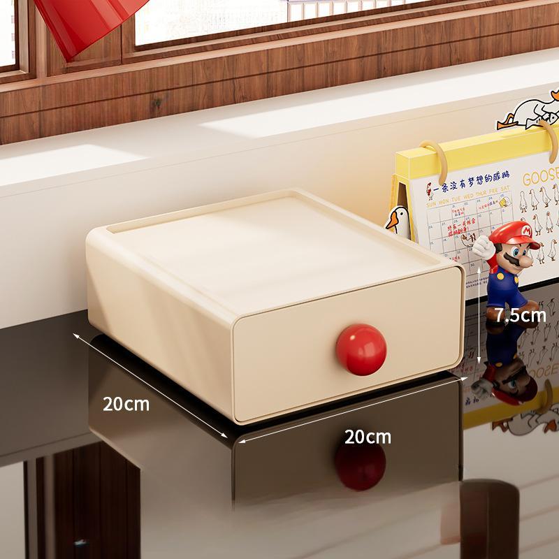 Multi-functional Desktop Drawer Storage Boxes Colorful Dopamine Stationery Cosmetics Sundry Box Home Desk Stackable Organizer