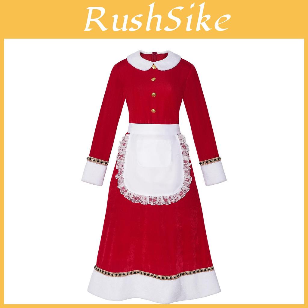 Christmas Cosplay Dress With Velvet Fabric For Anime And Fantasy Party Wear