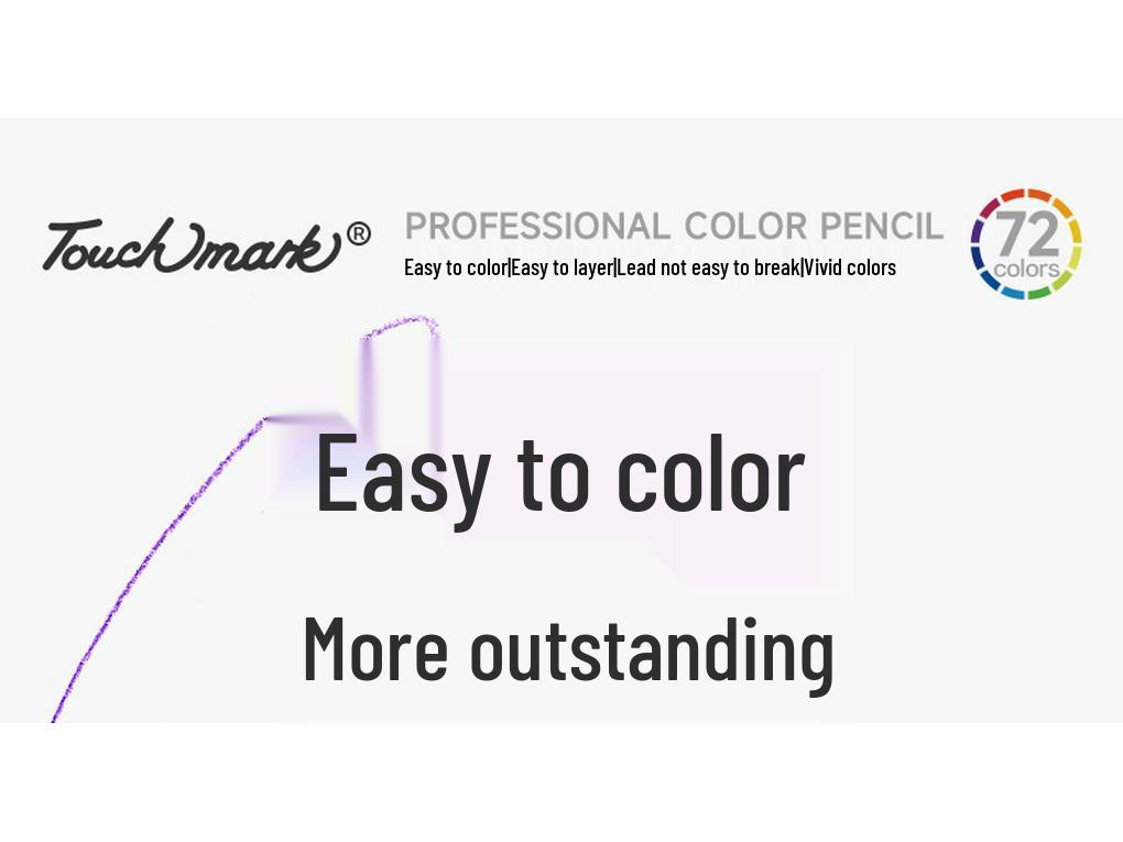 72-Color Water-Soluble Colored Pencils - Durable Lead for Art Students