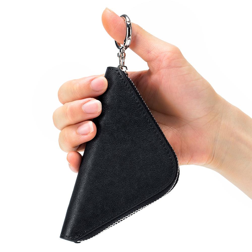 New high-end car key bag, lipstick bag, women's niche design, semi-vegetable tanned cowhide storage change bag