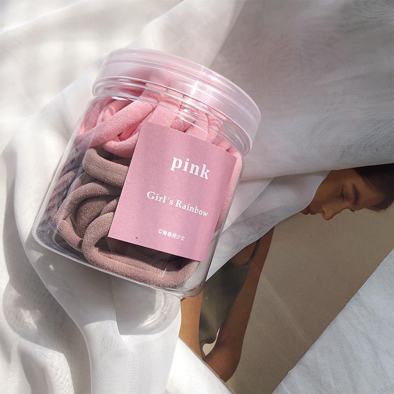 50 Gradient Color Seamless Hair Ties for Girls – High Elasticity Candy Color Bands