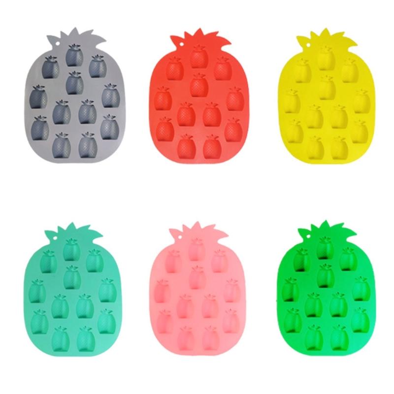 Fruit Shaped Ice Molds Tray Set, Pineapple Silicone Molds for Cocktails Ice, Jelly, Chocolate and Party Dessert Prep