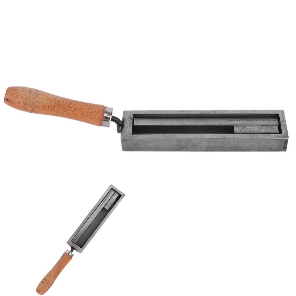 Iron Material Casting Mold Wooden Handle Jewelry Equipment Melting Groove Silver Casting