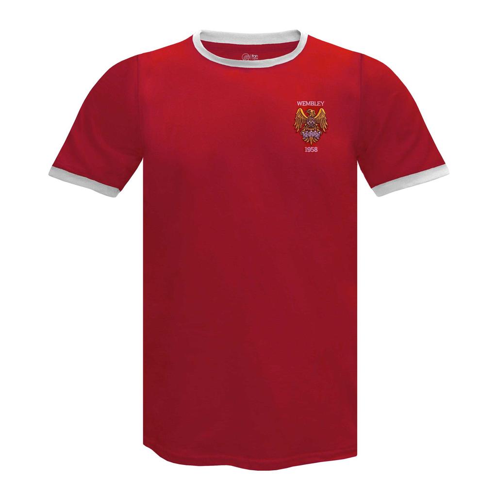 Fan Originals Mens United Wembley 1958 Crest T-Shirt