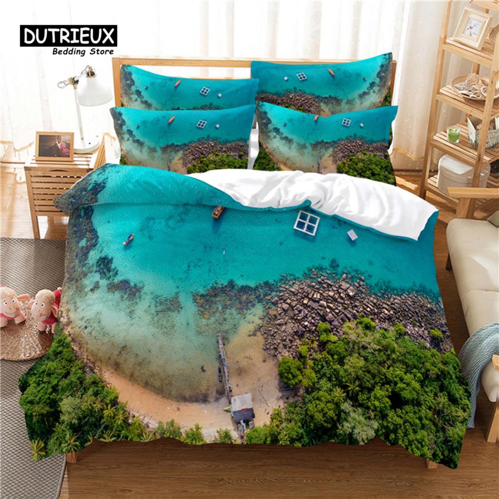 Beautiful Scenery Duvet Cover Set, Fashion Bedding Set, Soft Comfortable Breathable Duvet Cover, For Bedroom Guest Room Decor
