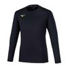 Volleyball Basic Practice Shirt, Long Sleeve, V2MAB532, Unisex, Black X Safety Yellow, Size S