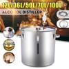 Househeld Brew Beer Wine Fermentation with Thermometer Pot Cover Exhaust Valve Stainless Steel Fermenter Barrel