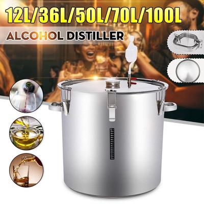 Haushaltsbrauen Bier Wein Gärung mit Thermometer Topfabdeckung Ablassventil Edelstahl Gärbehälter Fass