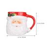 1Pcs Festive Santa Mug Ceramic Drinking Cup for Christmas Holiday Coffee Tea Party Unique Gift for Kids and Adults