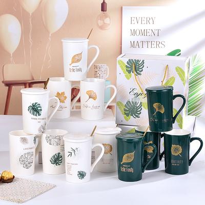 Severský kreativní keramický hrnek hrnek na vodu se lžičkou dárková sada v krabičce