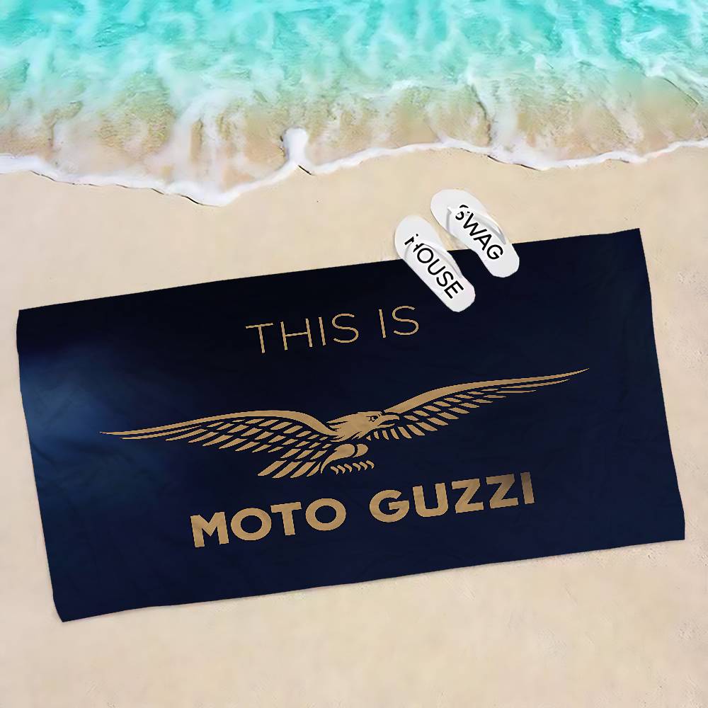 Moto G-Guzzi Motorcycle Logo Big Microfiber Beach Towels Quick Dry Towel Sand Beach Towels Pool Towel for Travel Swim Pool Yoga