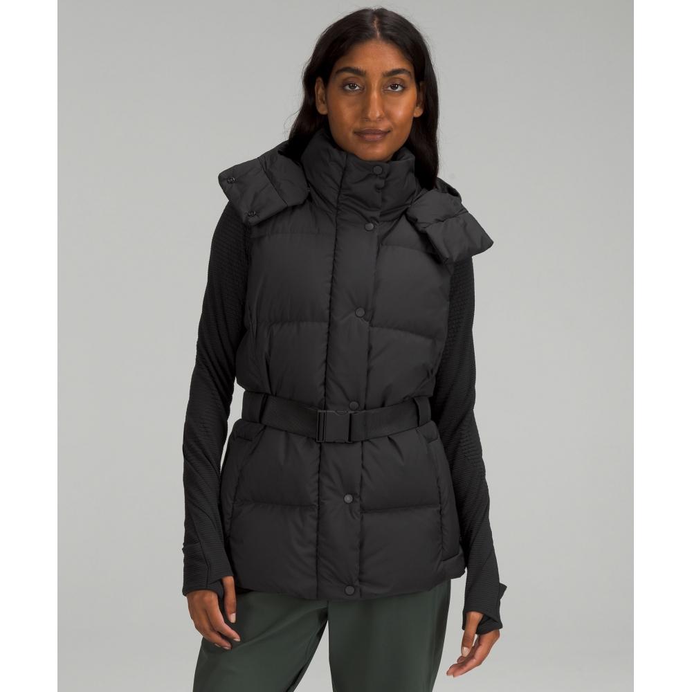 

Lululemon Wunder Puff Belted Waist 600 Down Fill Vest Black 2