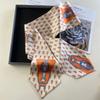 Korean imitation silk long silk scarf women's big-name professional decoration small scarf printed streamer tied bag silk scarf